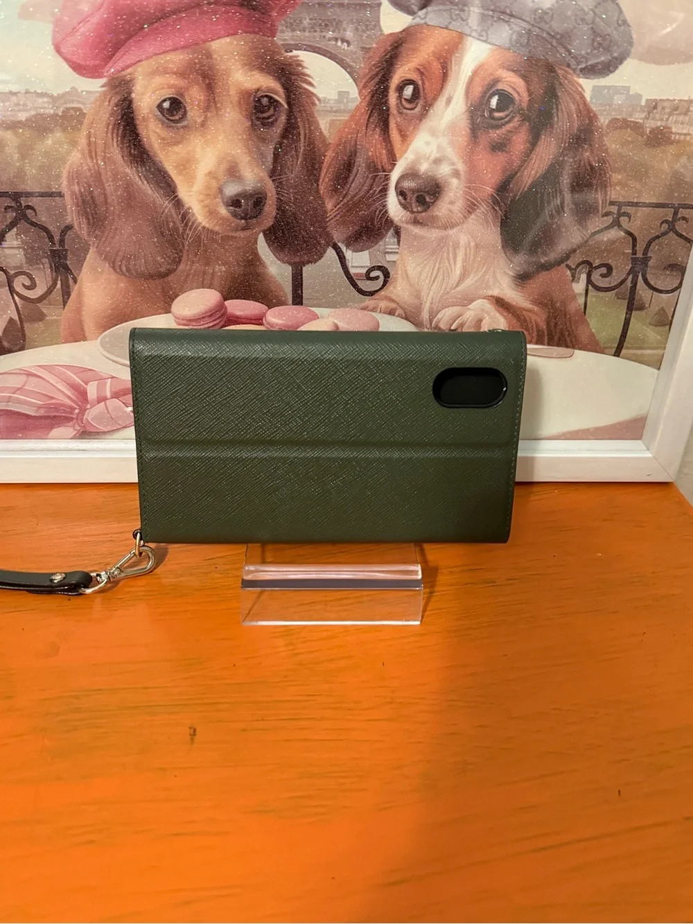 Kate Spade Evergreen Scalloped IPhone X Holder/Wristlet VGUC